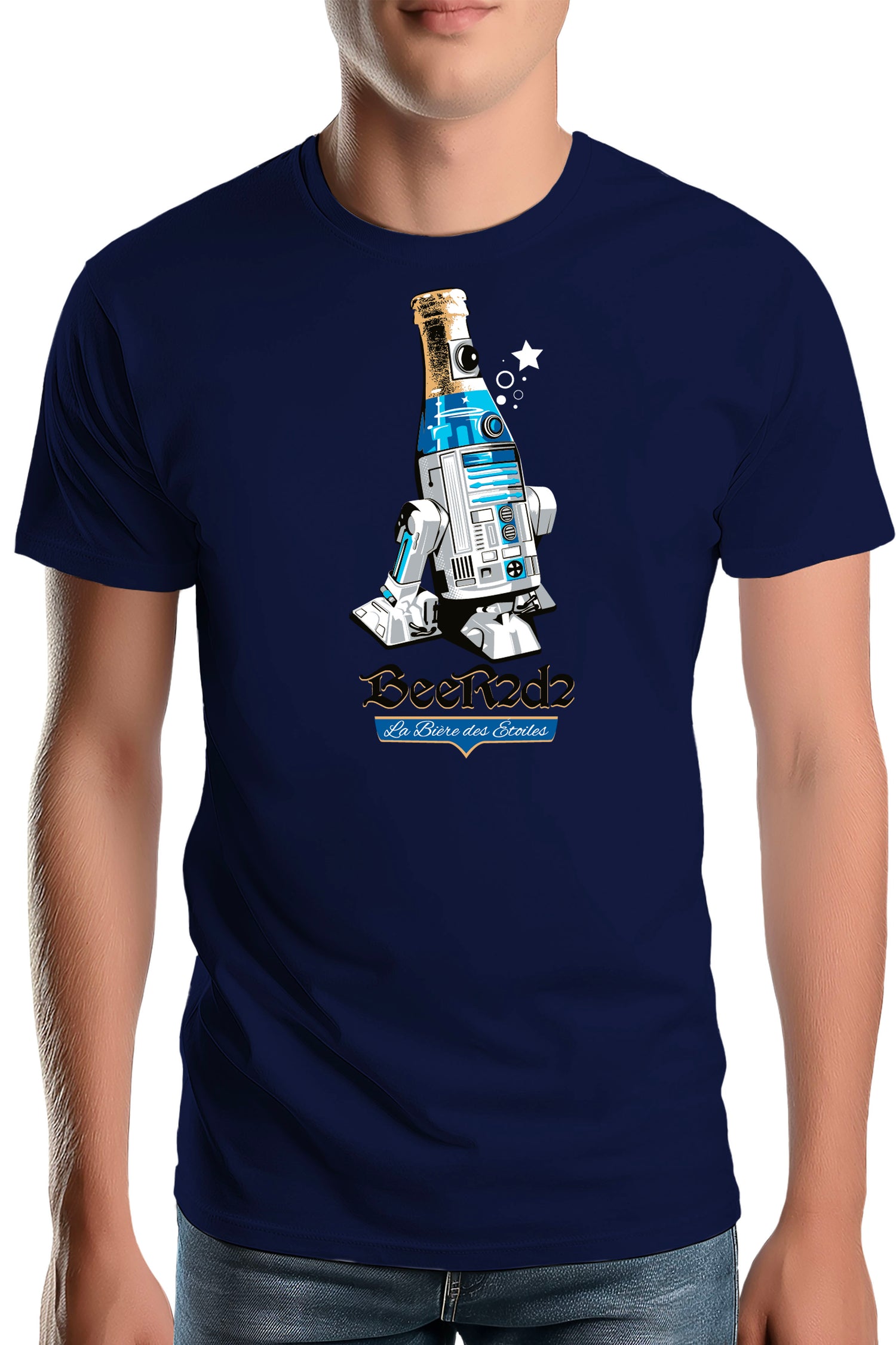 T-Shirt Homme Beer2d2 le retour de la bière blanche