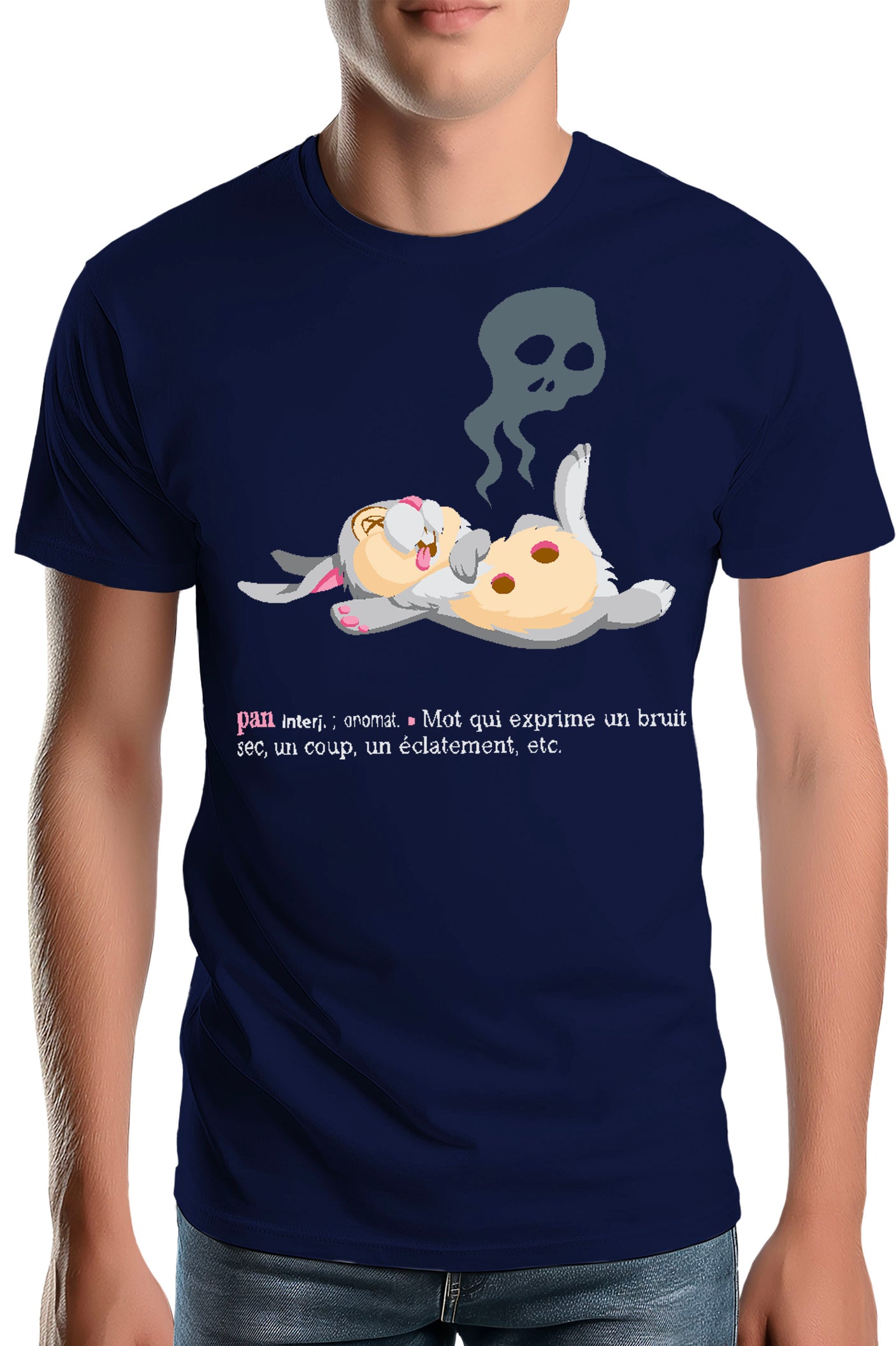 T-Shirt Homme Pan ! Lapin Couche