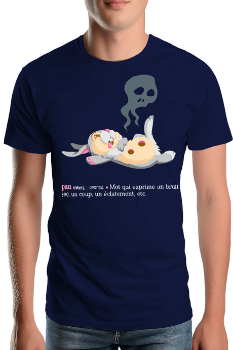 T-Shirt Homme Pan ! Lapin Couche