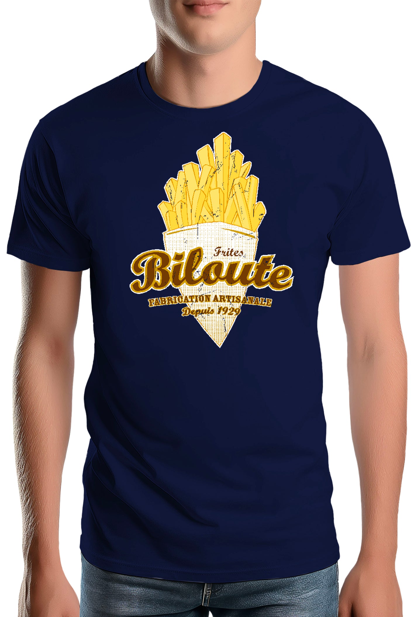 T-Shirt Homme Cornet de frites biloute
