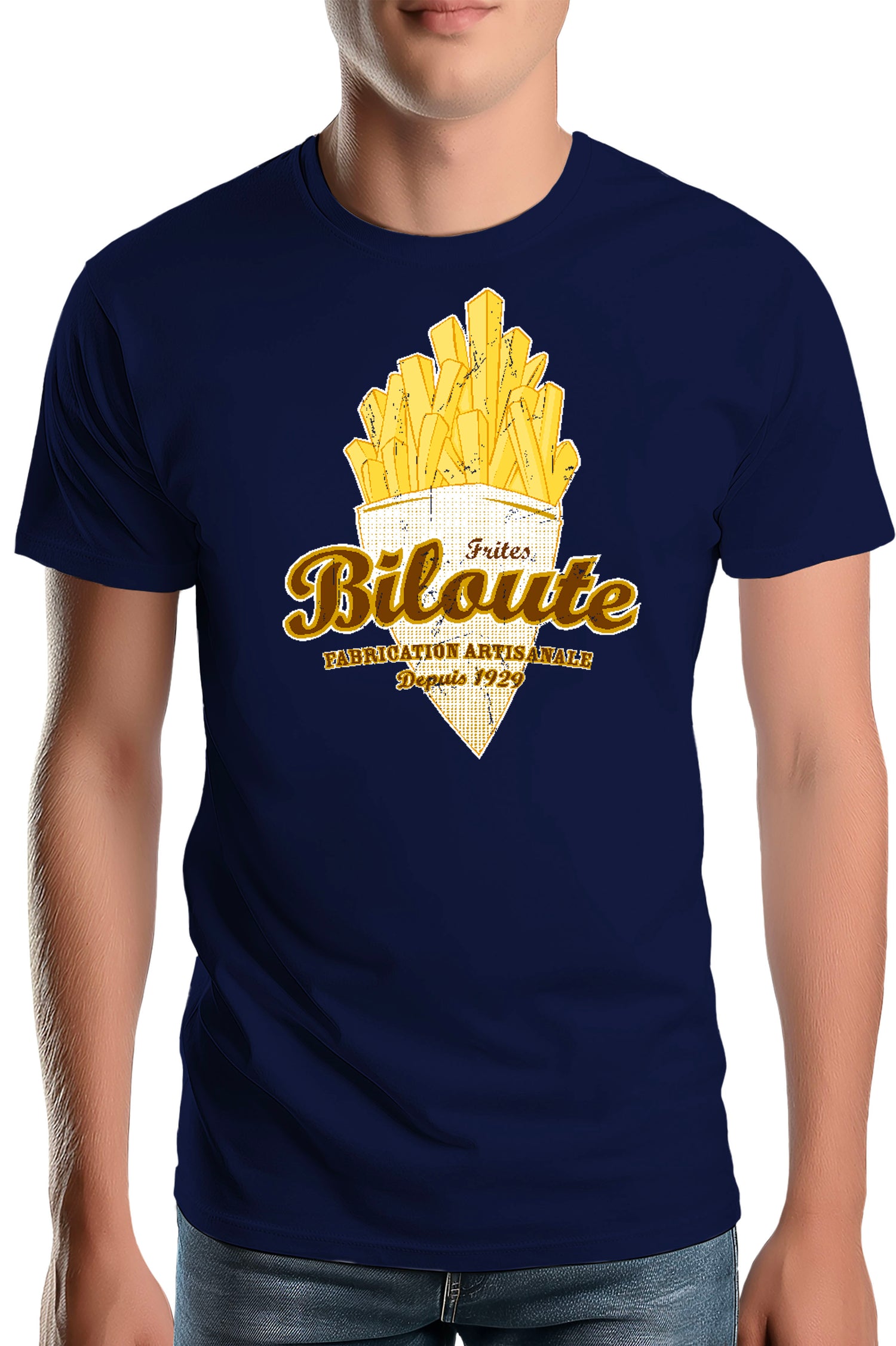 T-Shirt Homme Cornet de frites biloute