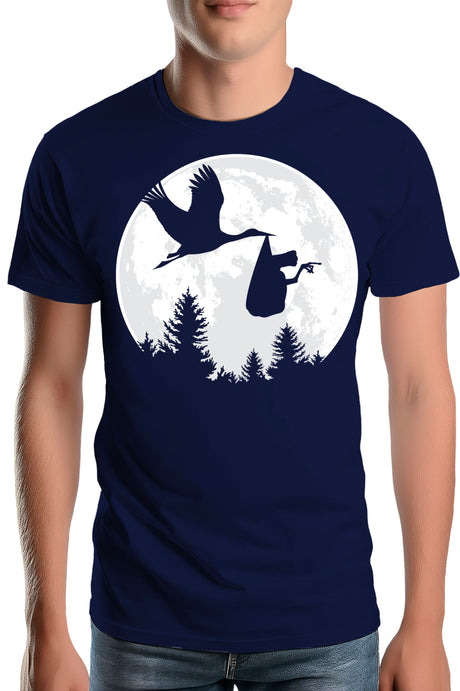 T-Shirt Homme Lune Cigogne