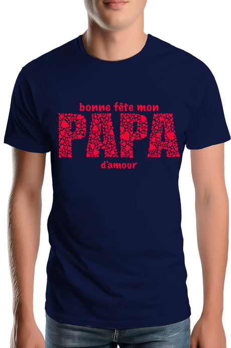 T-Shirt Homme Bonne fête papa d'amour