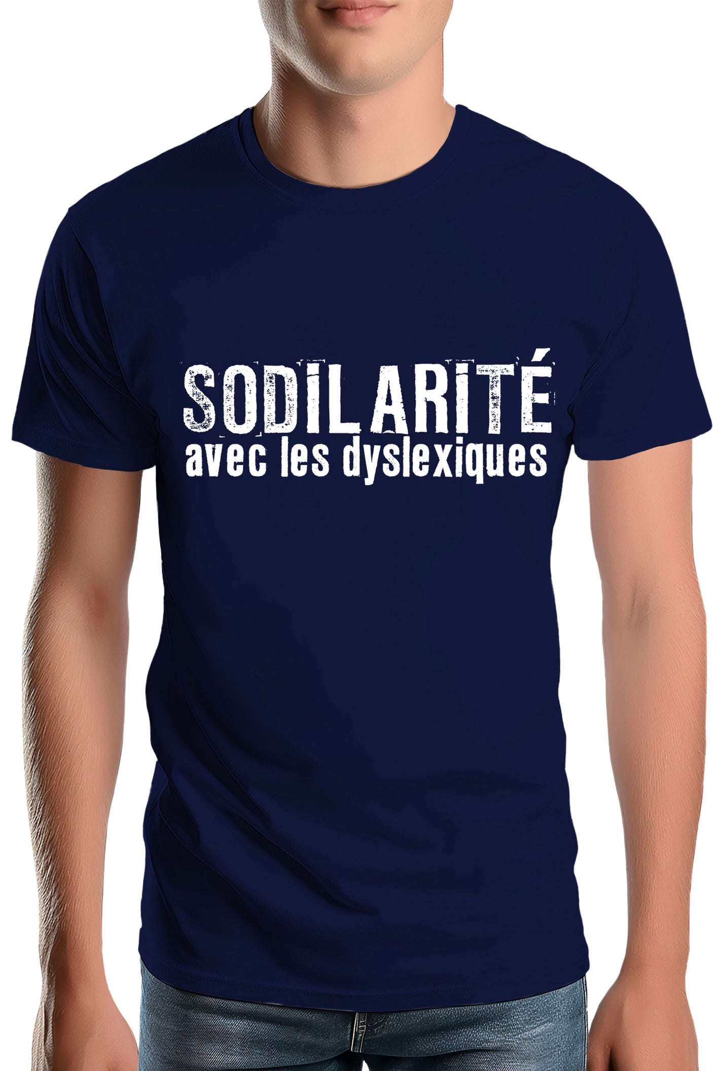 T-Shirt Homme Sodilarité avec les dyslexiques