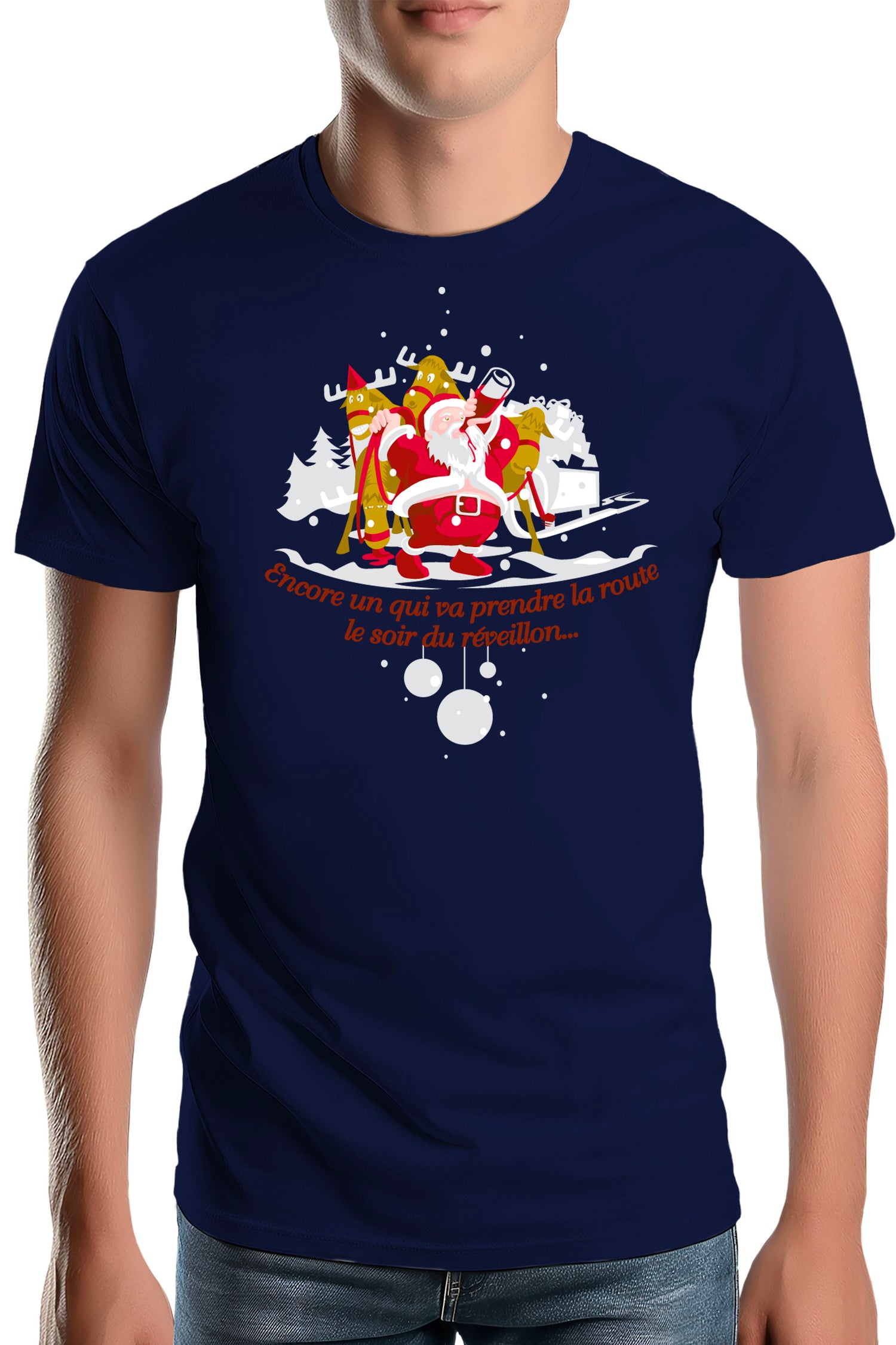 T-Shirt Homme Réveillon du père noël