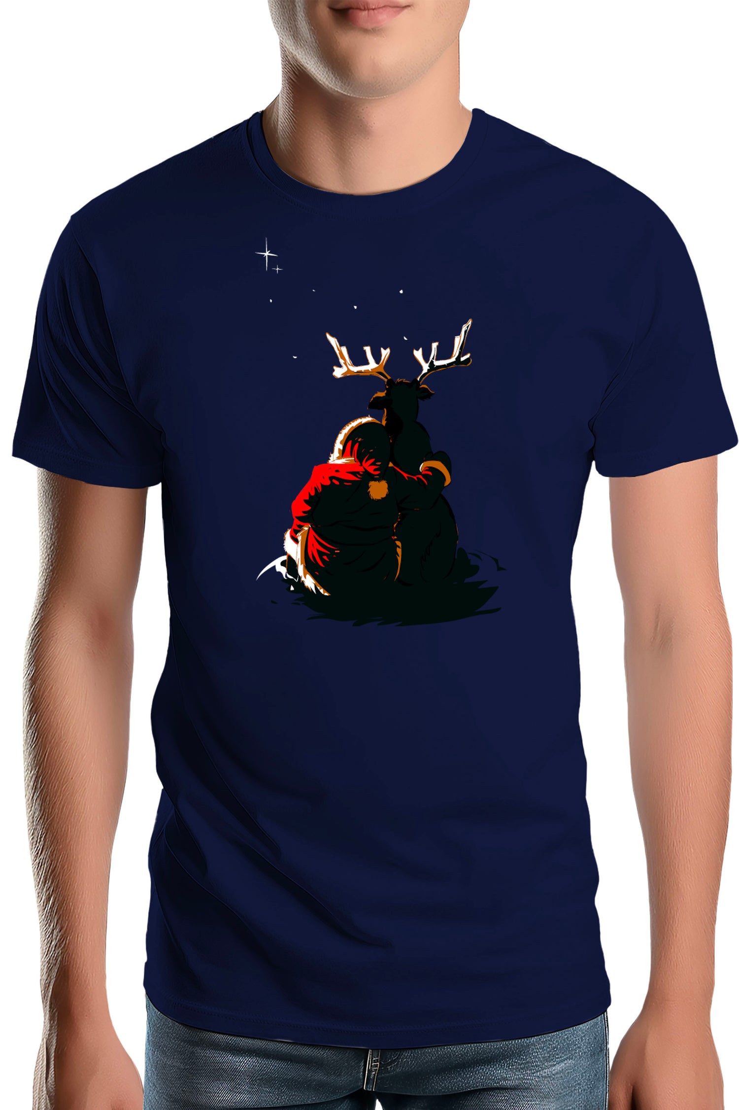 T-Shirt Homme Renne de Noël
