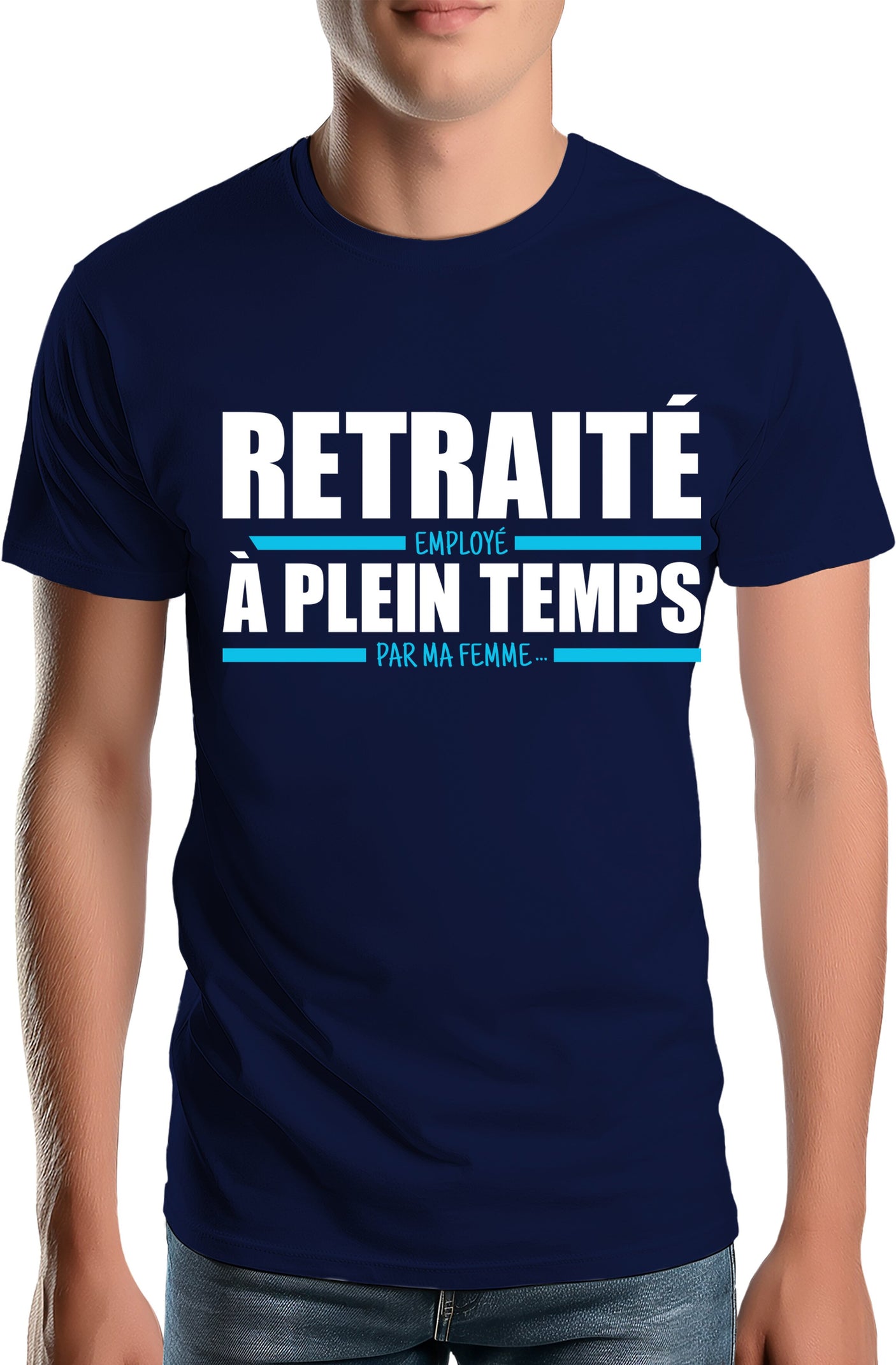 T-Shirt Homme Retraité, employé à plein temps