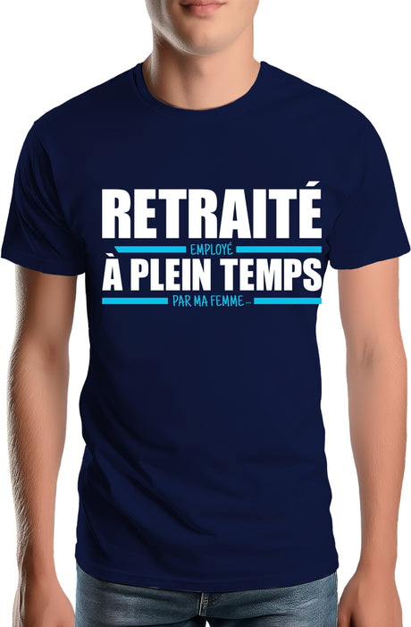 T-Shirt Homme Retraité, employé à plein temps