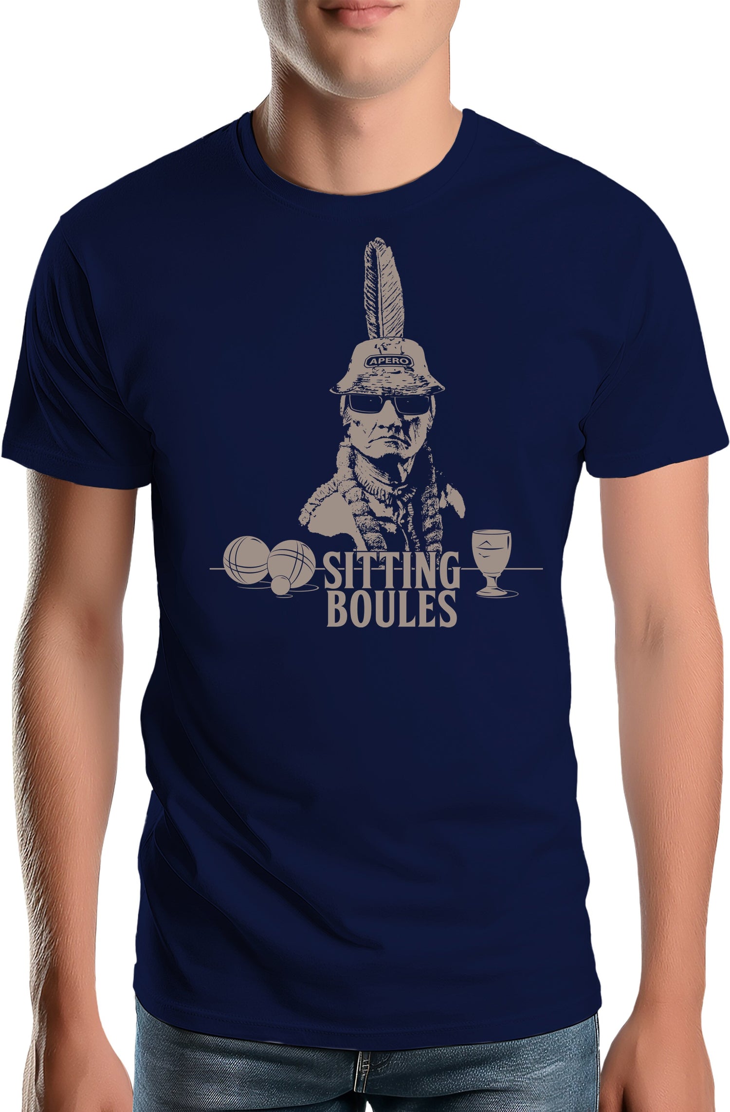 T-Shirt Homme Sitting boules fait l'apéro