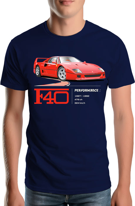 T-Shirt Homme F40 le V8 iconique