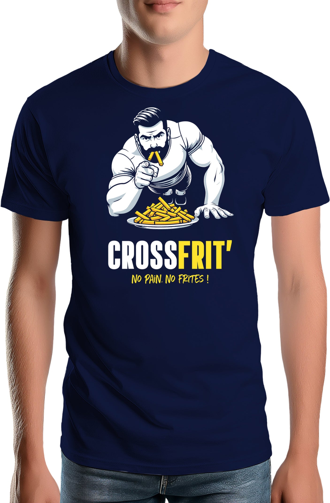 T-Shirt Homme Crossfrites No Pain No Frites
