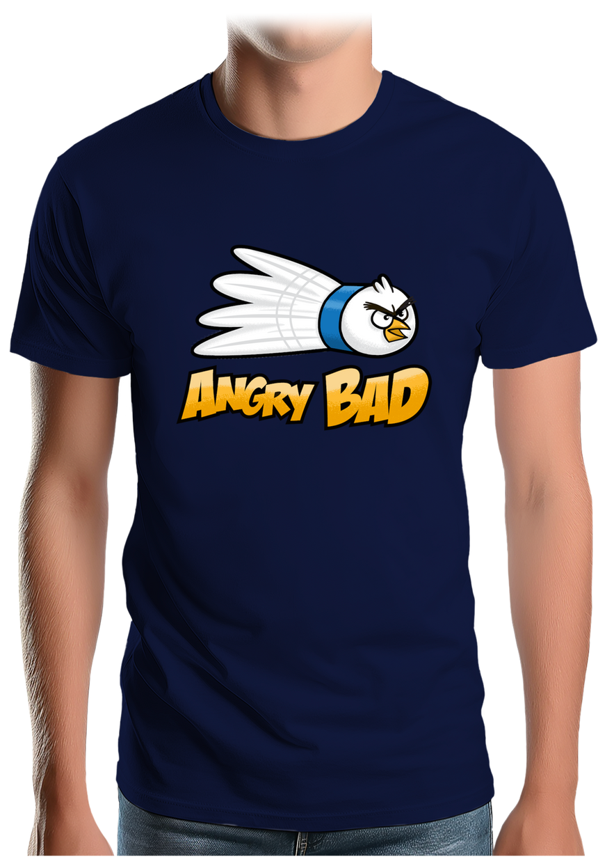T-Shirt Homme Badminton Angry Bad, objectif tout détruire