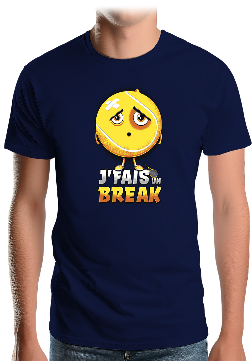 T-Shirt Homme Balle de tennis, je fais un break