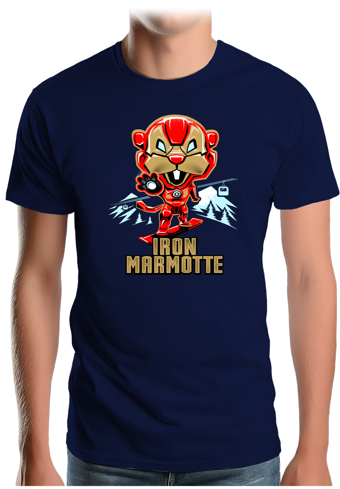 T-Shirt Homme Iron Marmotte