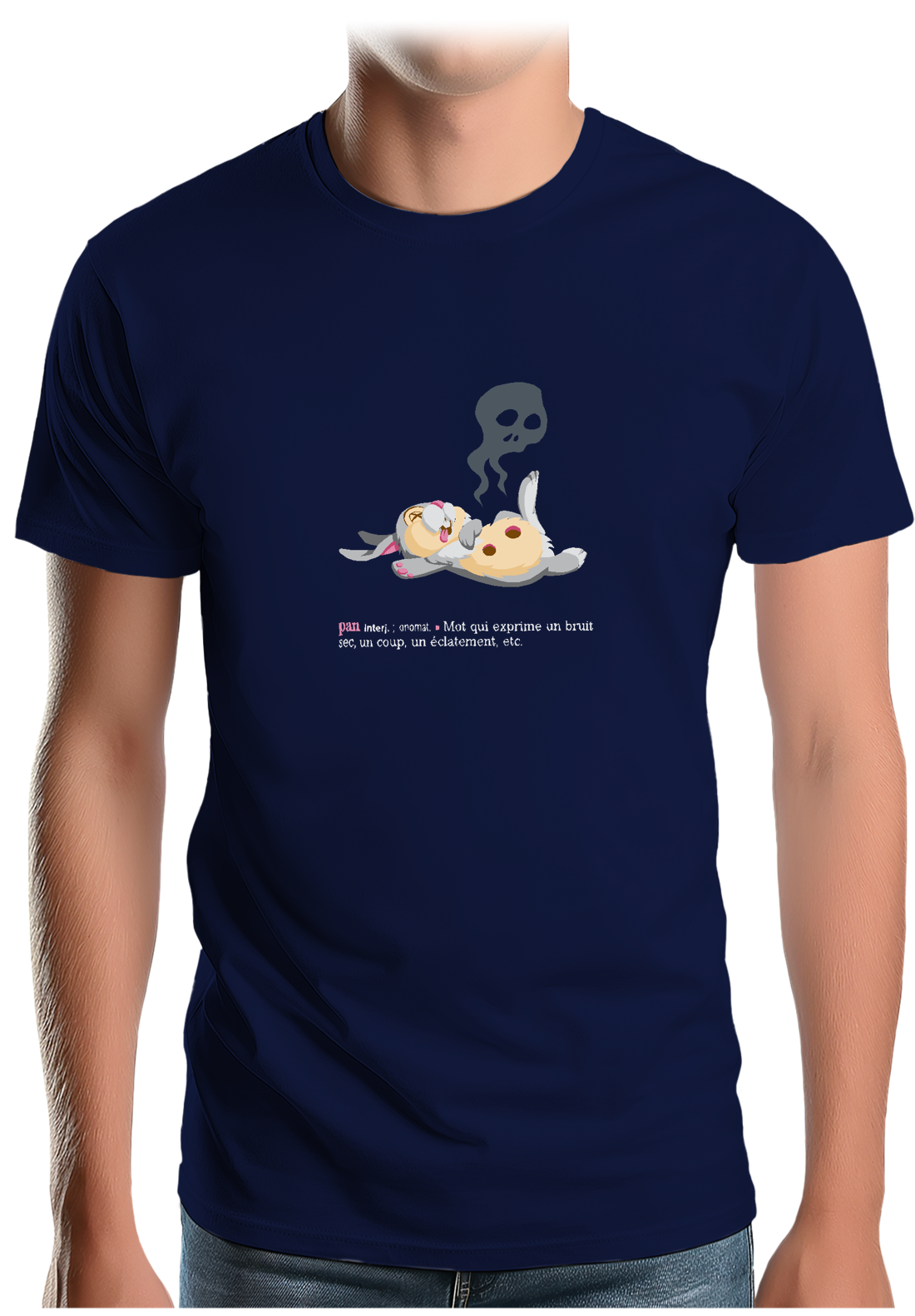 T-Shirt Homme Pan ! Lapin Couché