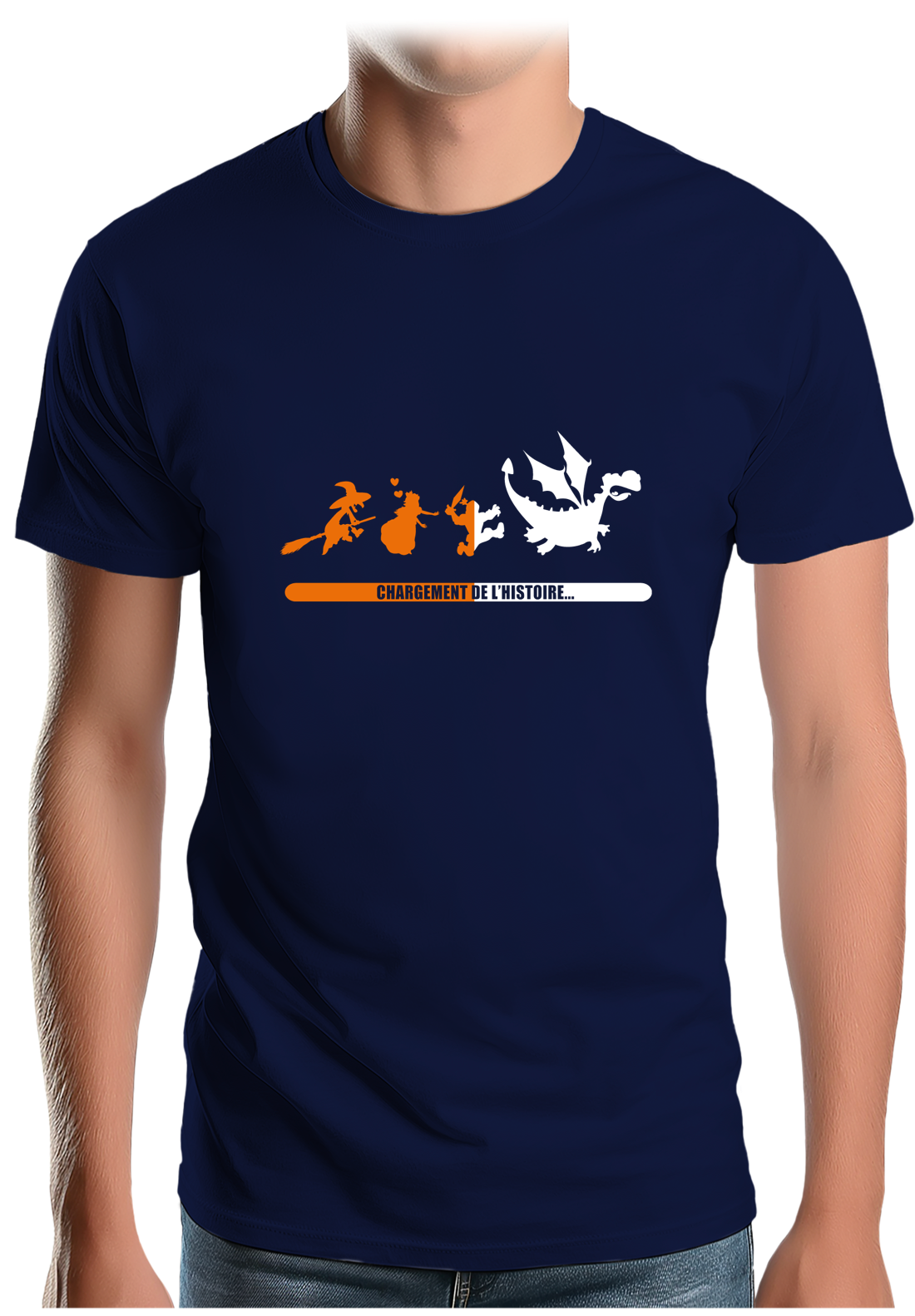 T-Shirt Homme Histoire d'une sorcière en dragon