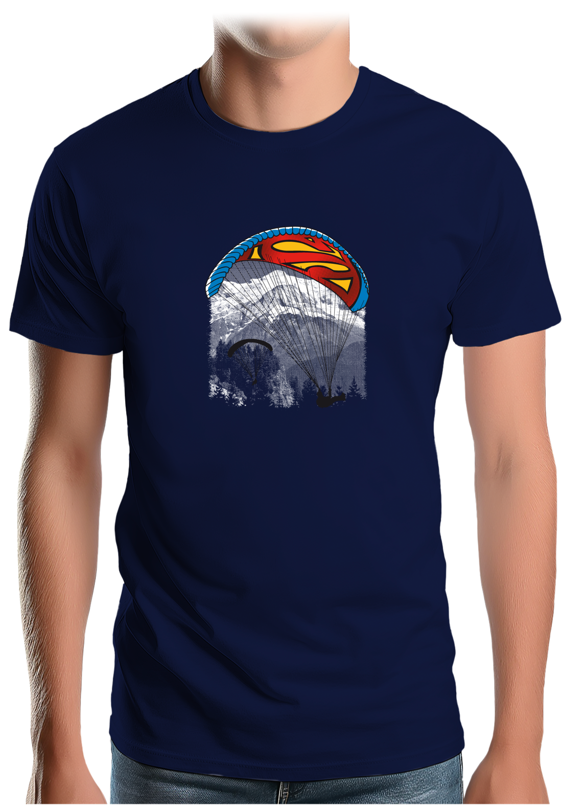 T-Shirt Homme Le Parapente Façon Superman