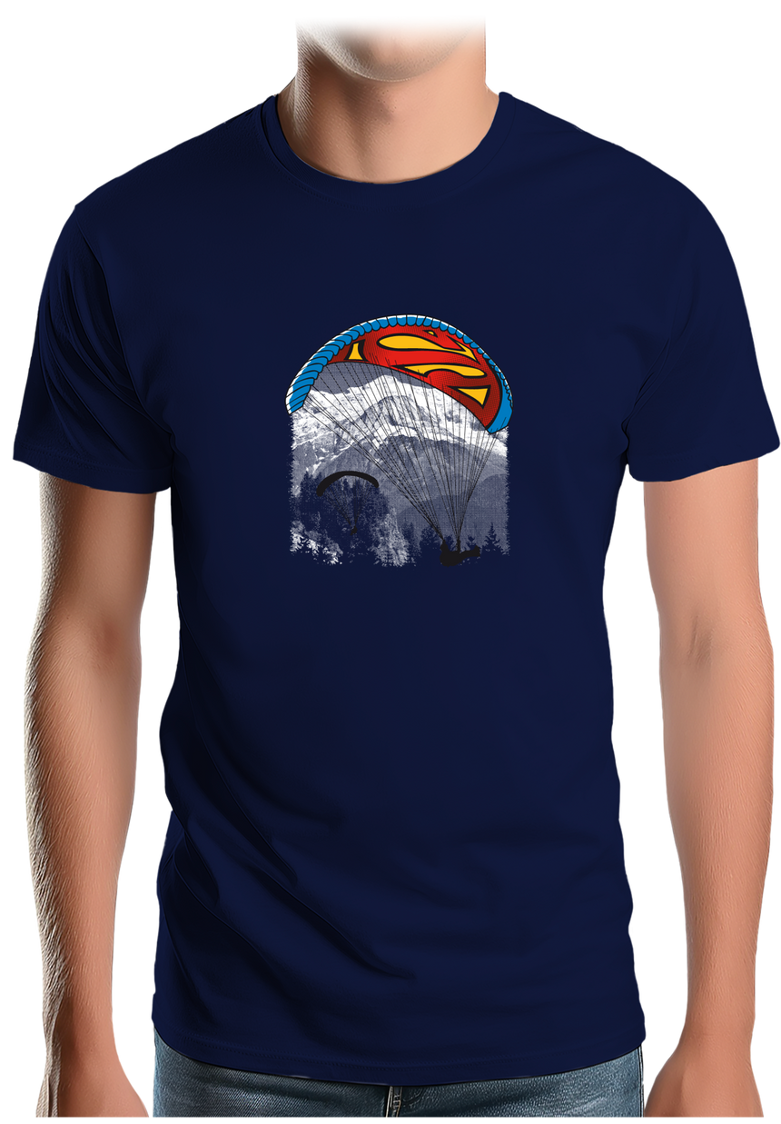 T-Shirt Homme Le Parapente Façon Superman