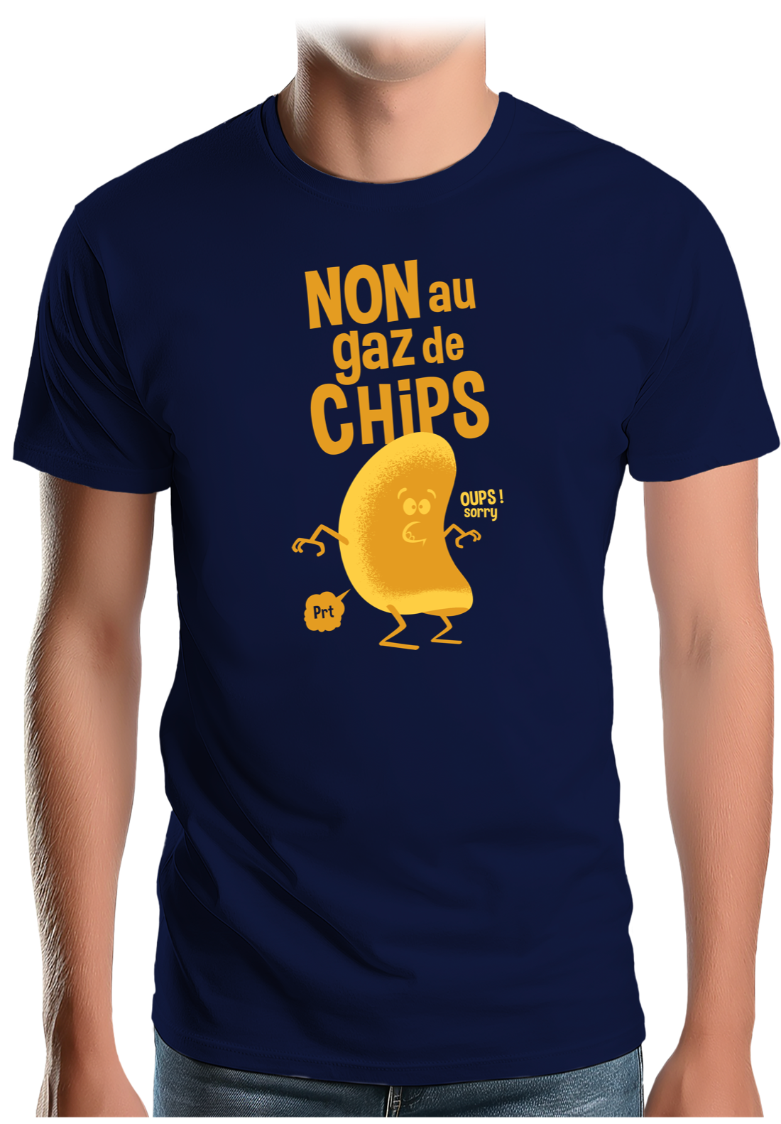 T-Shirt Homme Non aux gaz de chips