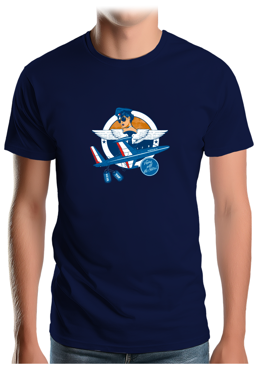 T-Shirt Homme Avion hôtesse de l'air