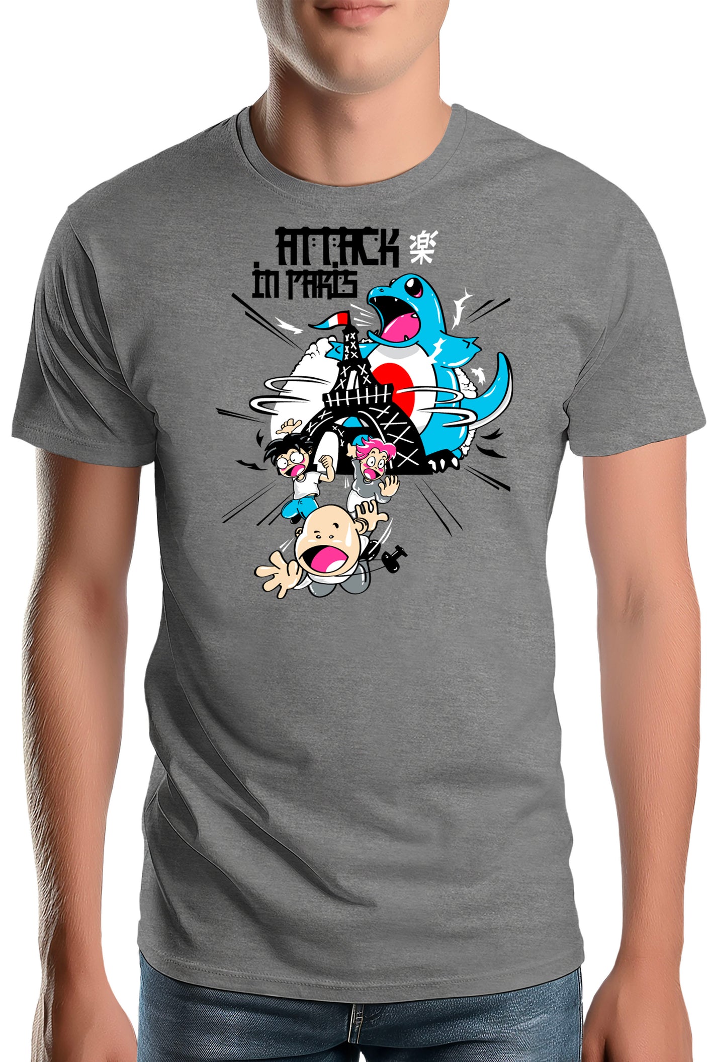 T-Shirt Homme Attack In Paris Carapuce