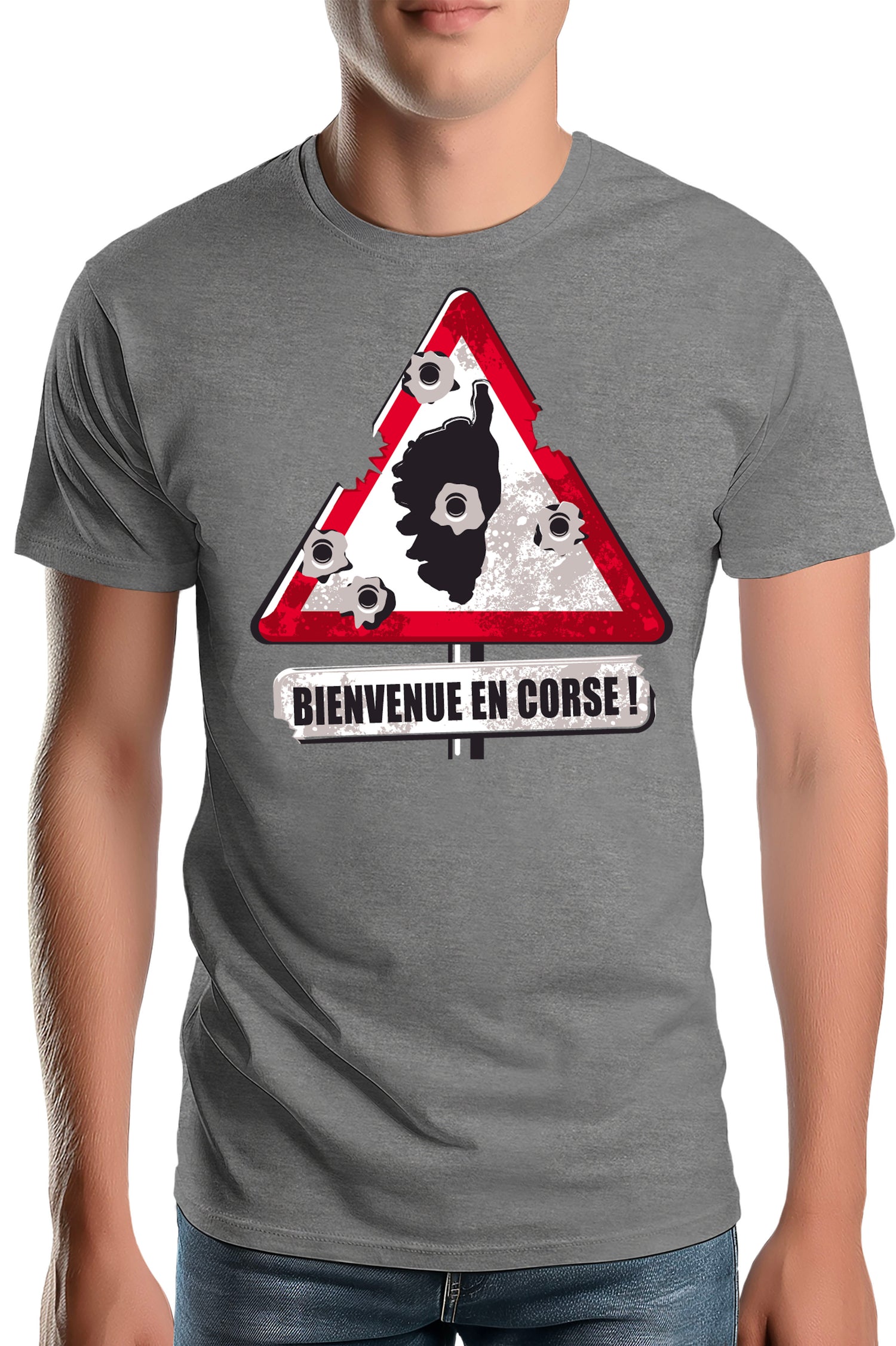 T-Shirt Homme Bienvenue en Corse impact
