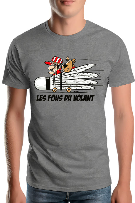 T-Shirt Homme Les fous du Volant de badminton