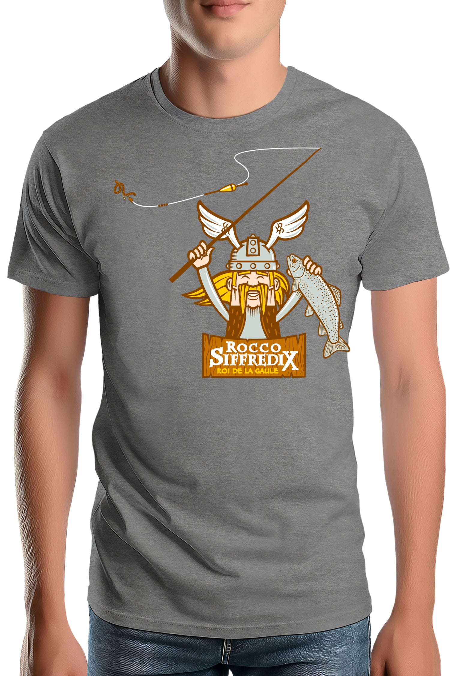 T-Shirt Homme Pêcheur roi de la gaule