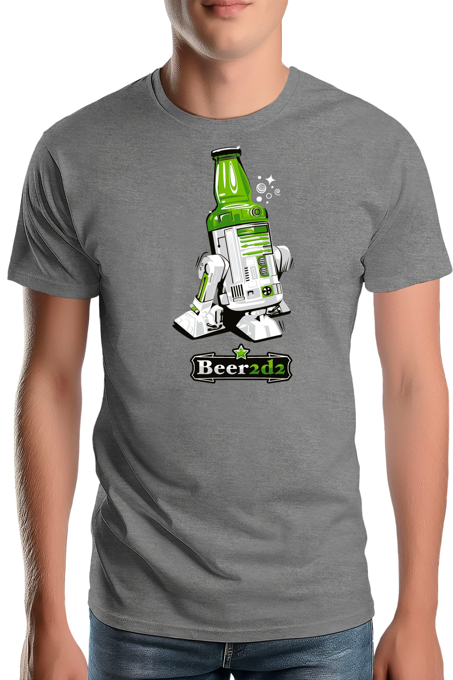 T-Shirt Homme Beer2d2 la bière contre attaque