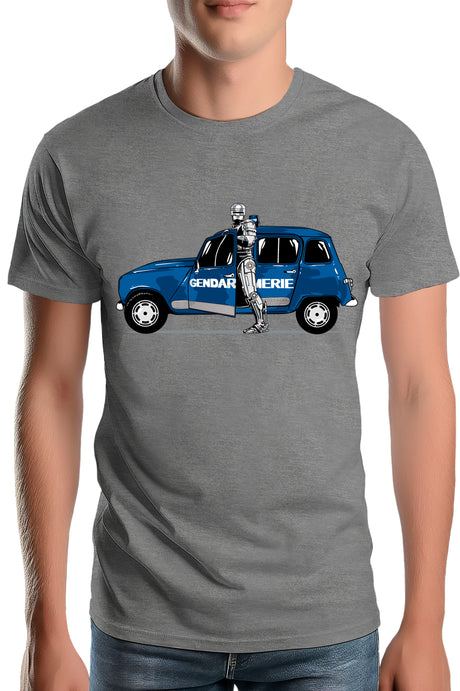 T-Shirt Homme 4L Robot cop gendarme