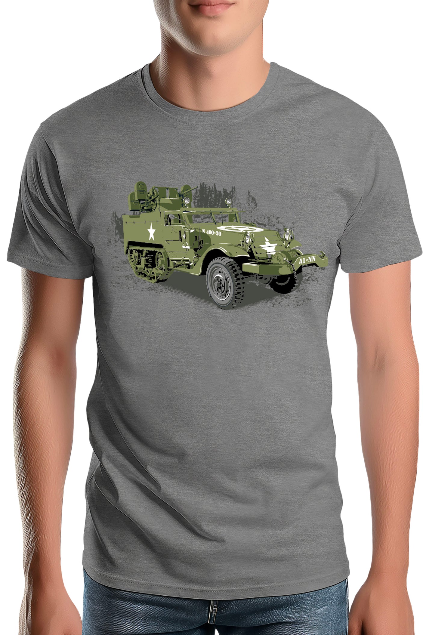 T-Shirt Homme Véhicule de militaire