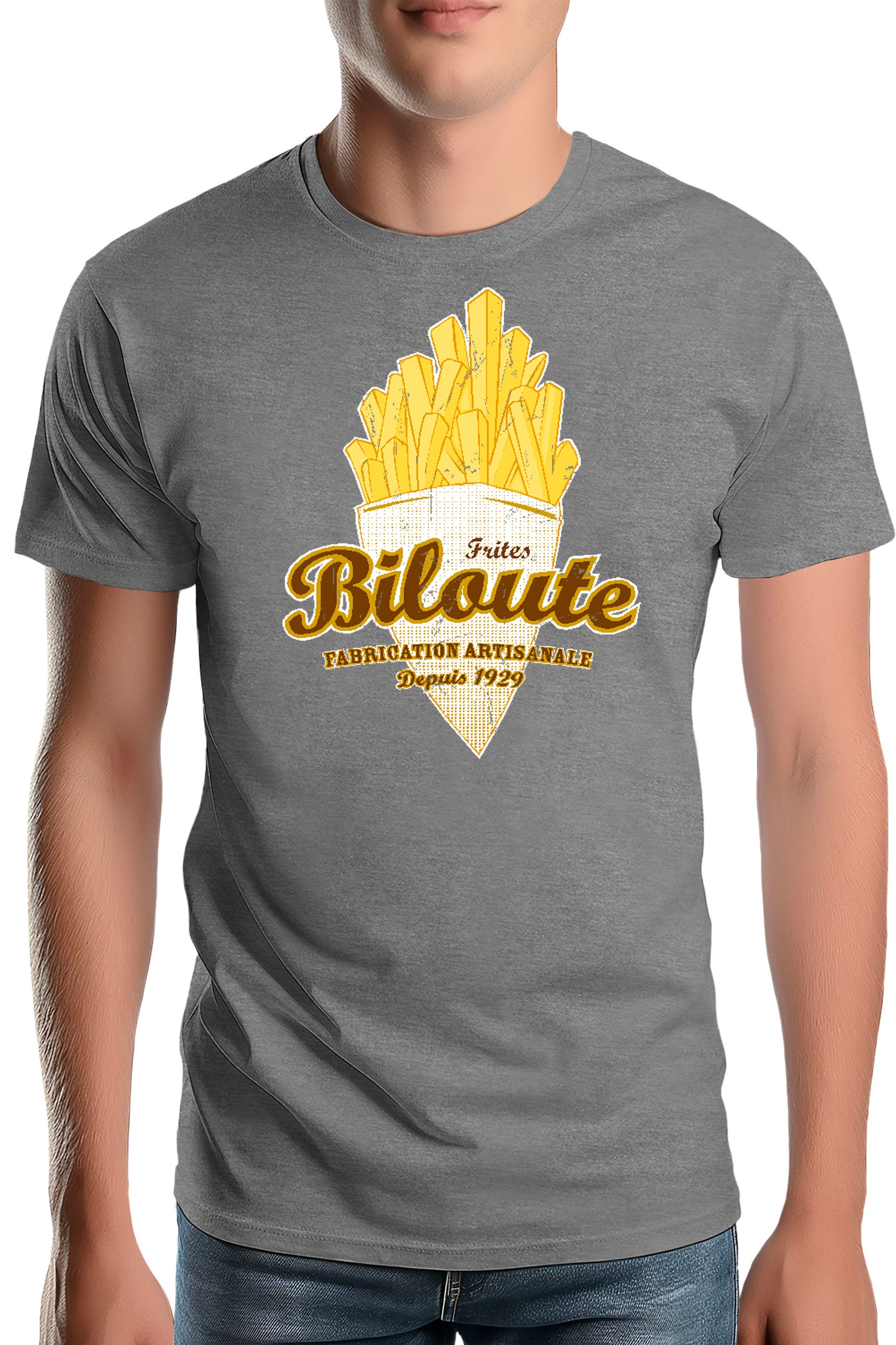 T-Shirt Homme Cornet de frites biloute