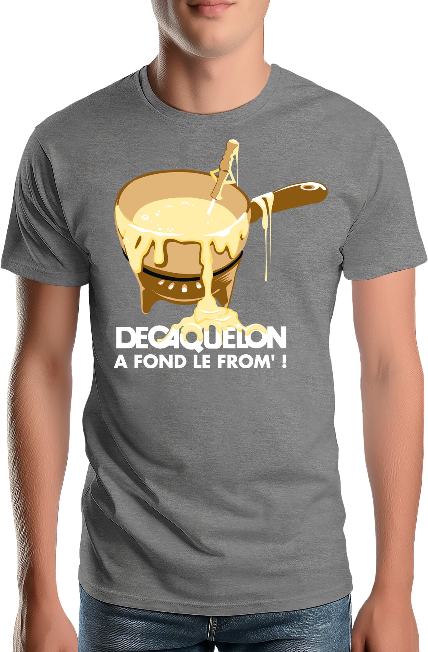 T-Shirt Homme Decaquelon à fond le fromage