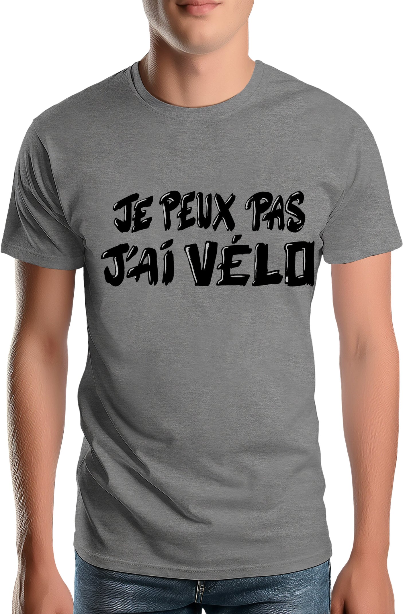 T-Shirt Homme Je peux pas, j'ai vélo