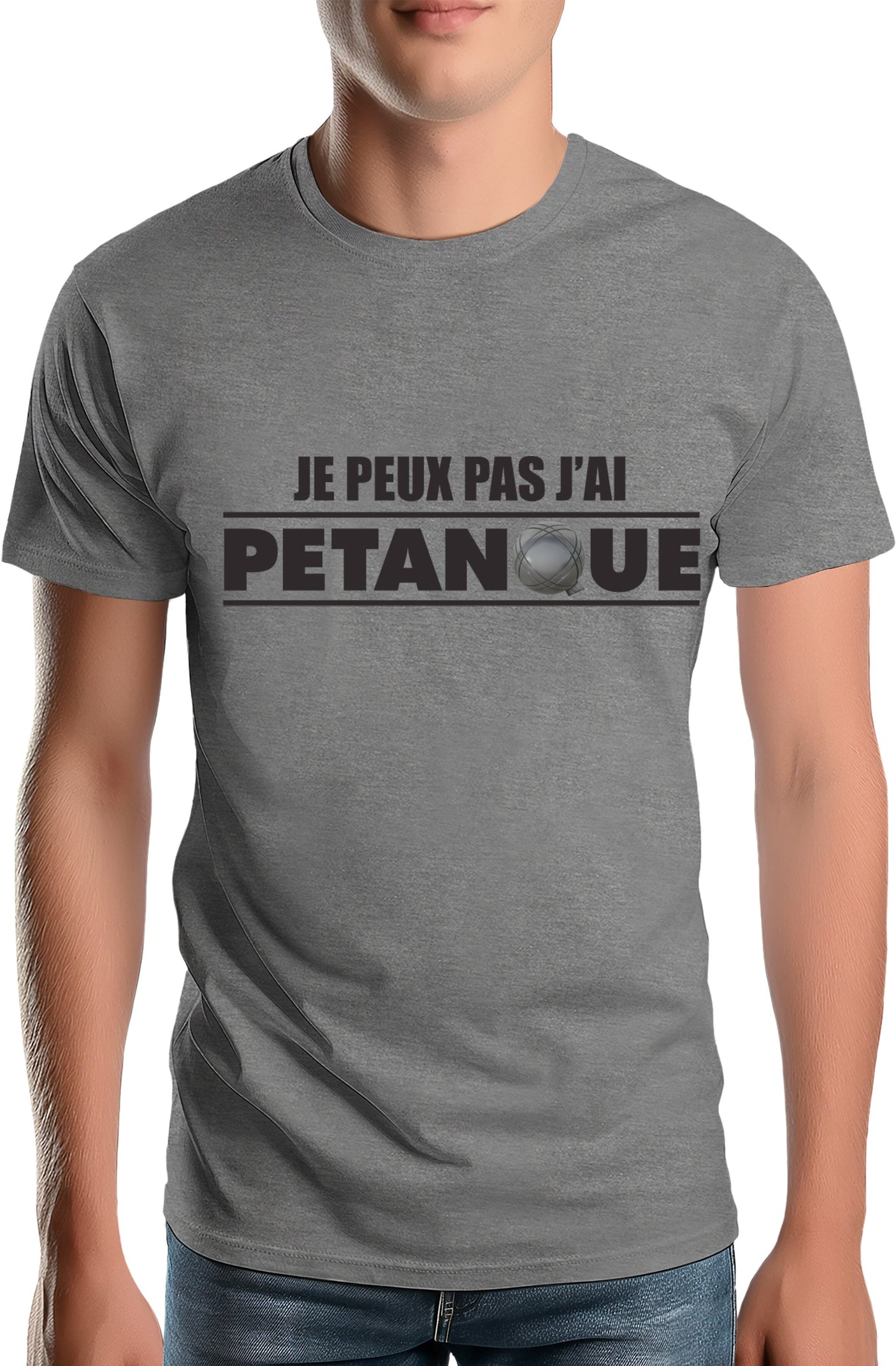 T-Shirt Homme Je Peux pas j'ai pétanque