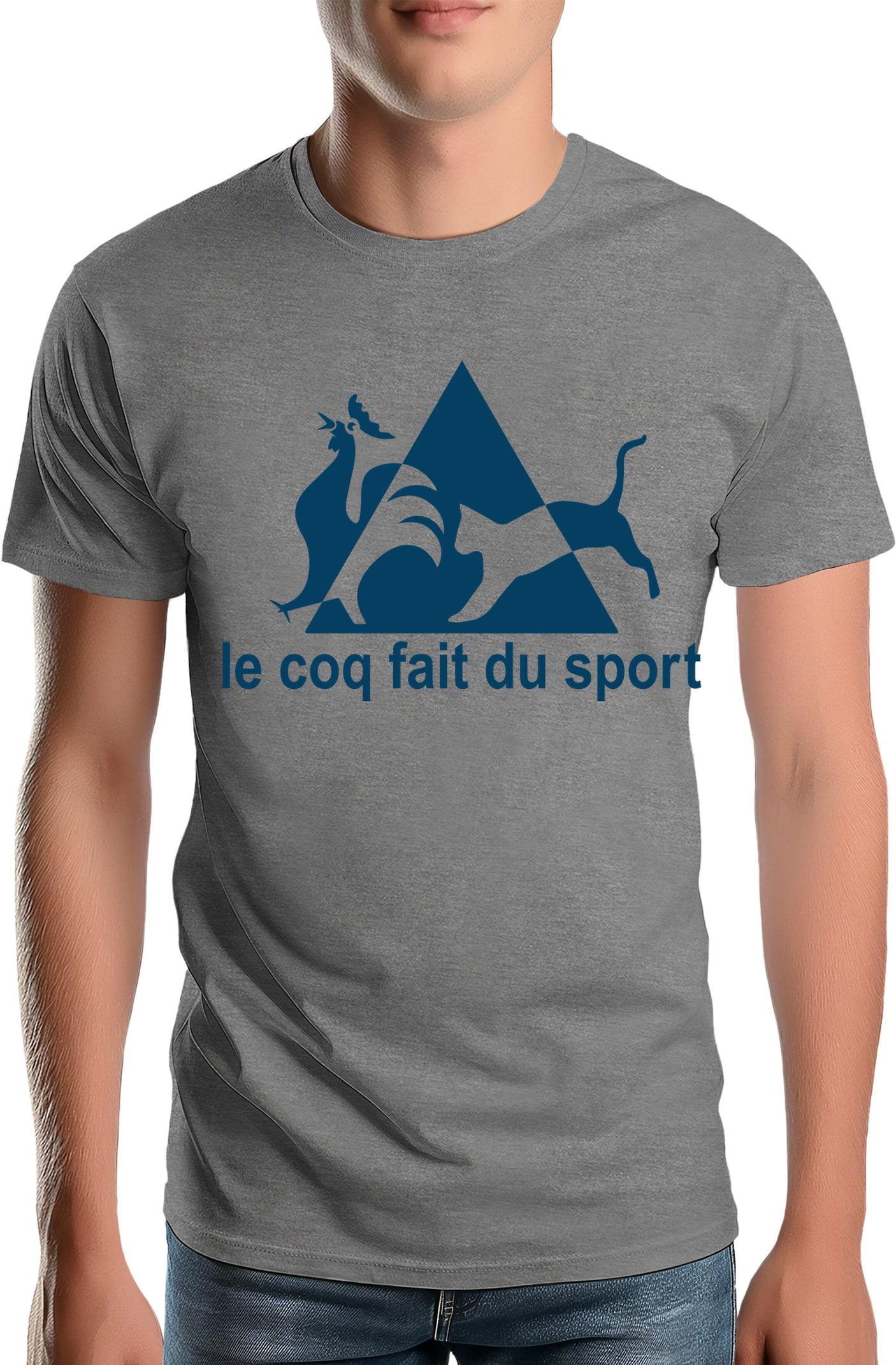 T-Shirt Homme Le coq forcé au sport