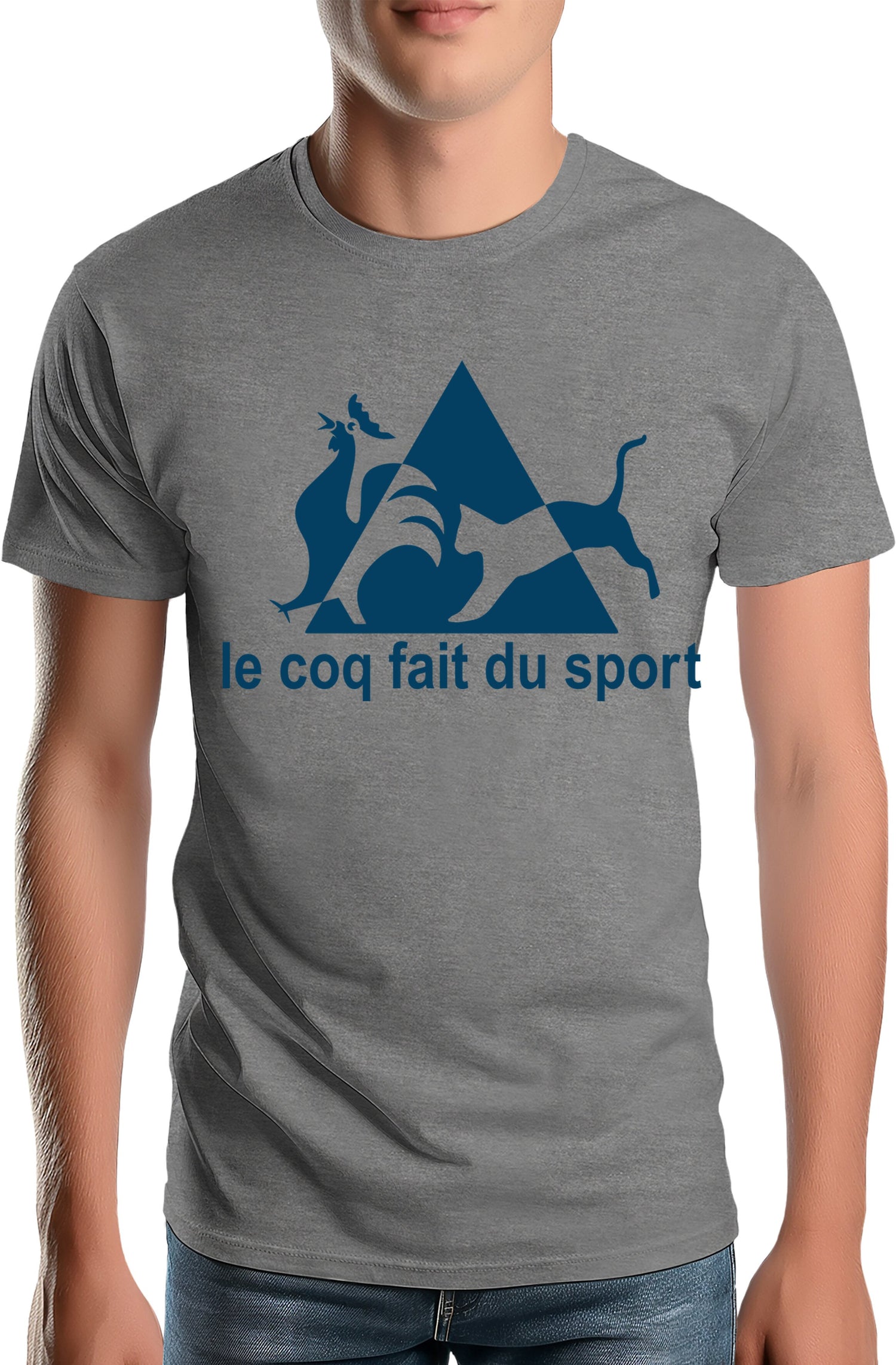 T-Shirt Homme Le coq forcé au sport