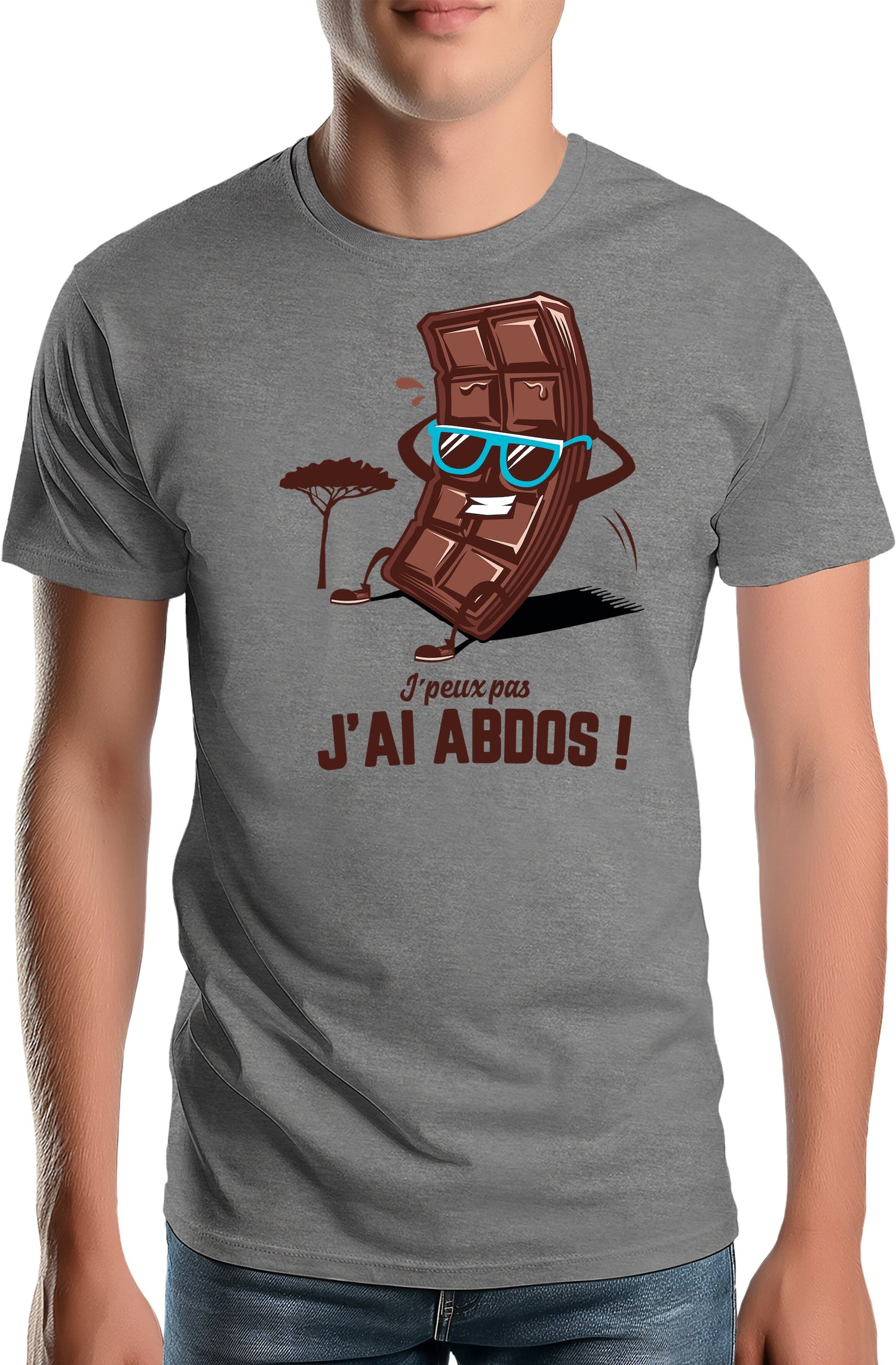 T-Shirt Homme Des abdos en tablette de chocolat