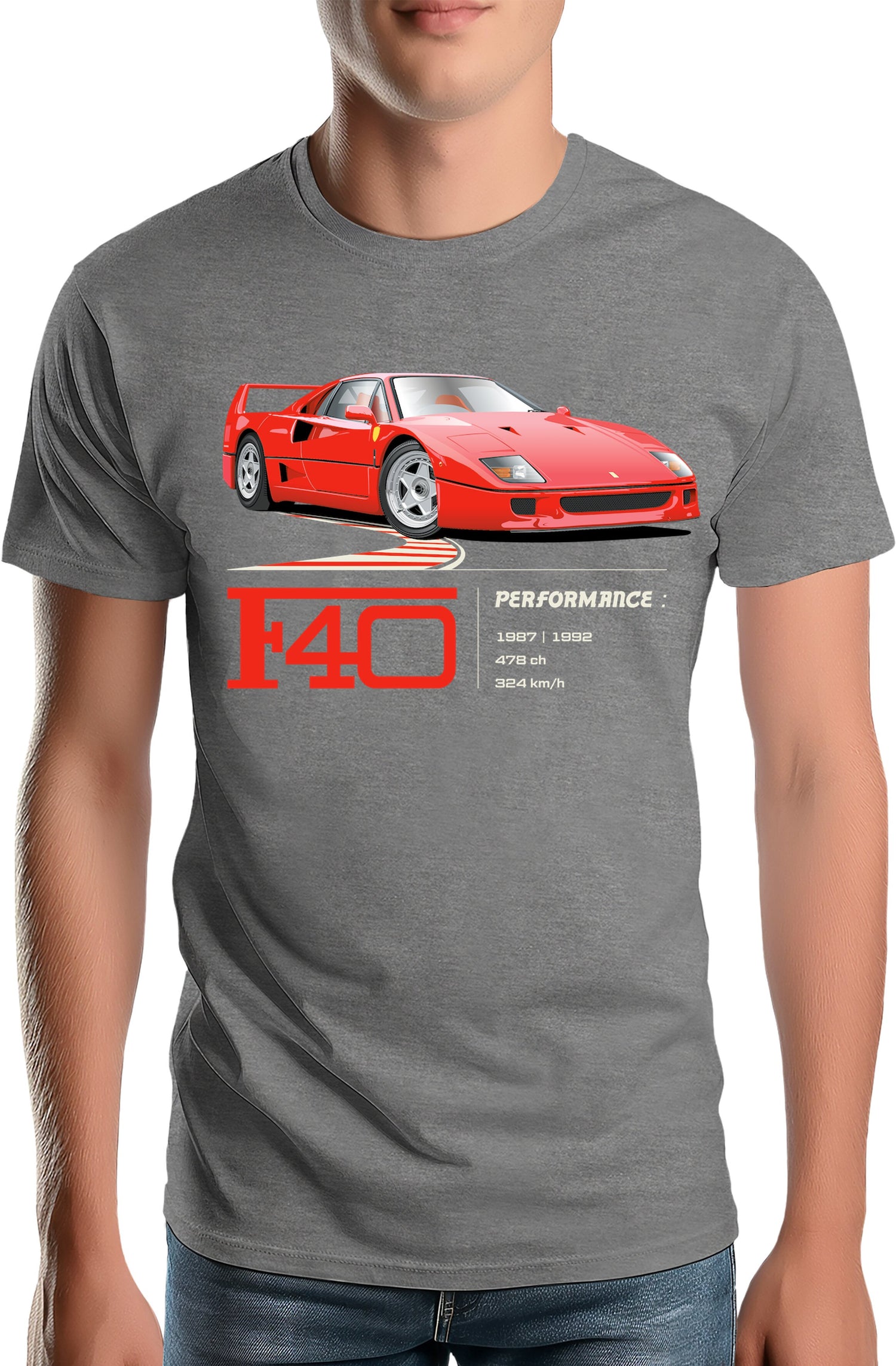 T-Shirt Homme F40 le V8 iconique