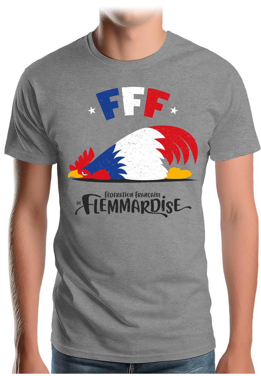 T-Shirt Homme Fédération française de flemmardise au foot