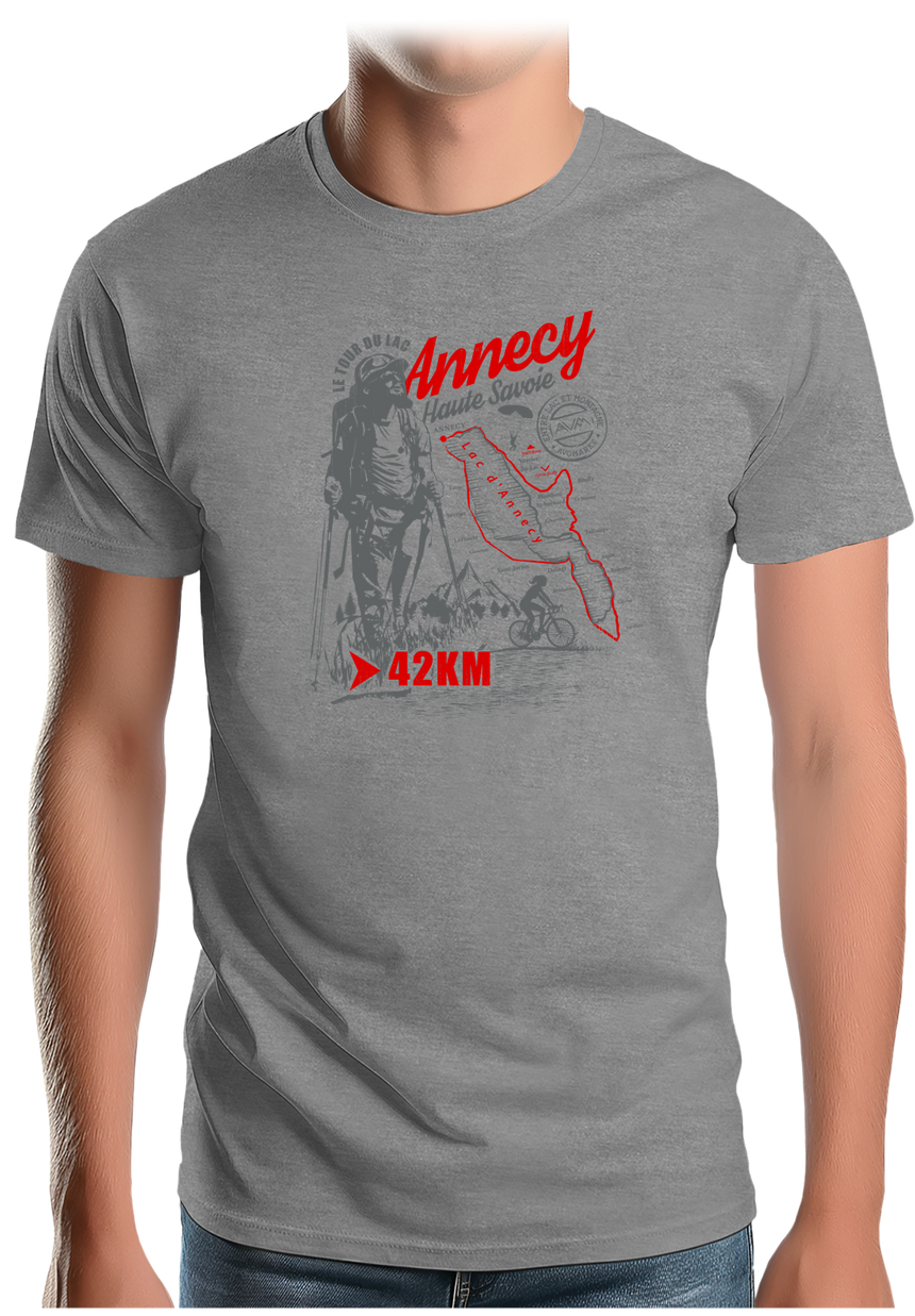 T-Shirt Homme Trail Annecy, Tour du lac