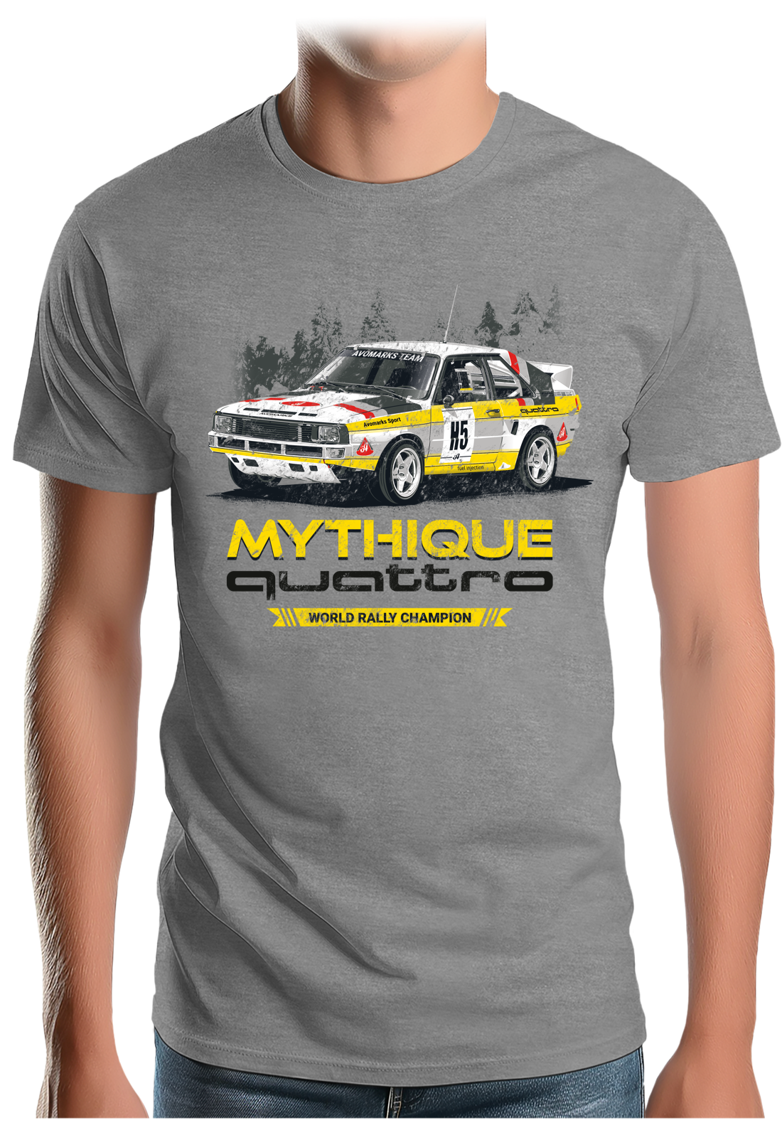 T-Shirt Homme Mythique quattro sport champion de rallye