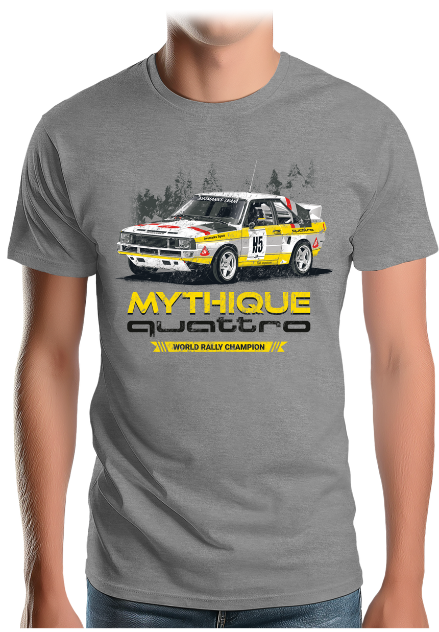 T-Shirt Homme Voiture quattro sport championne de rallye