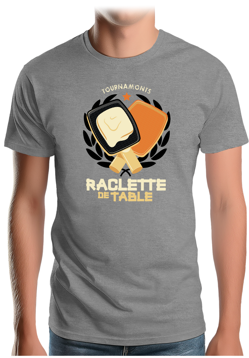 T-Shirt Homme Raclette de table, le nouveau ping pong