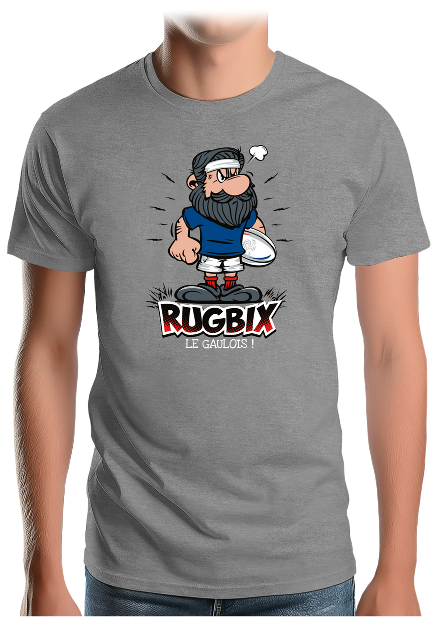 T-Shirt Homme Parodie Asterix version rugby