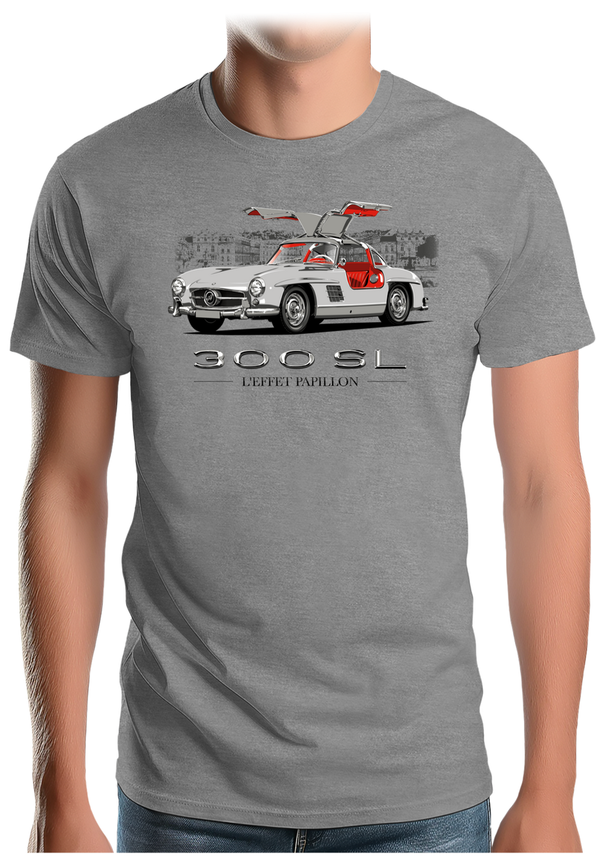 T-Shirt Homme Voiture 300 SL effet papillon