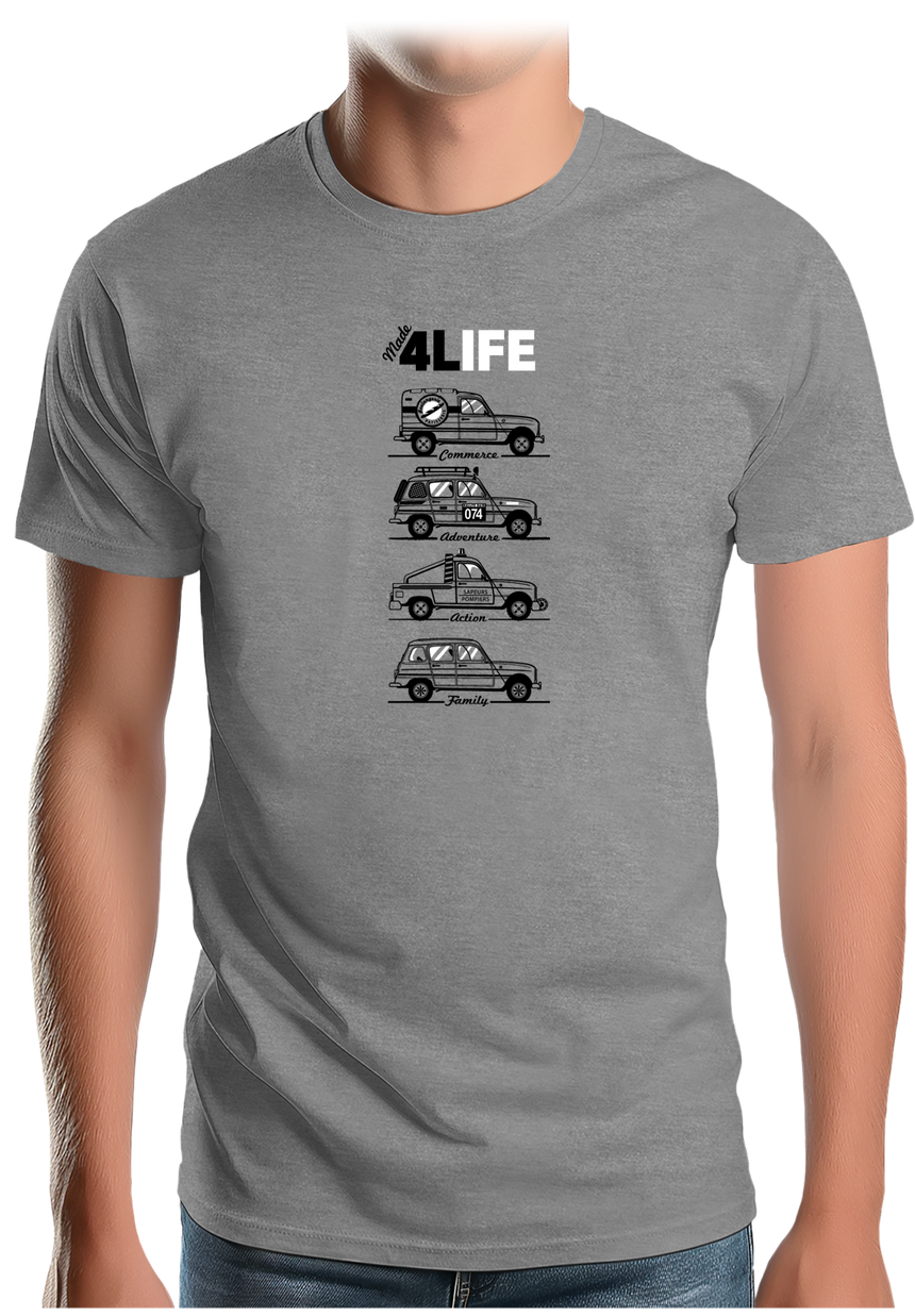 T-Shirt Homme Voiture 4L Life