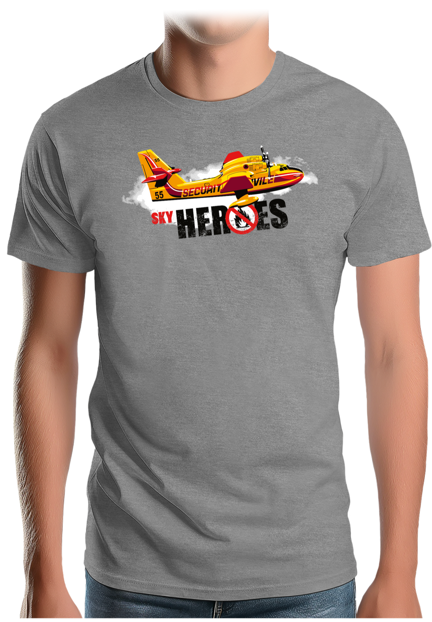 T-Shirt Homme Avion pompier pour éteindre les feux