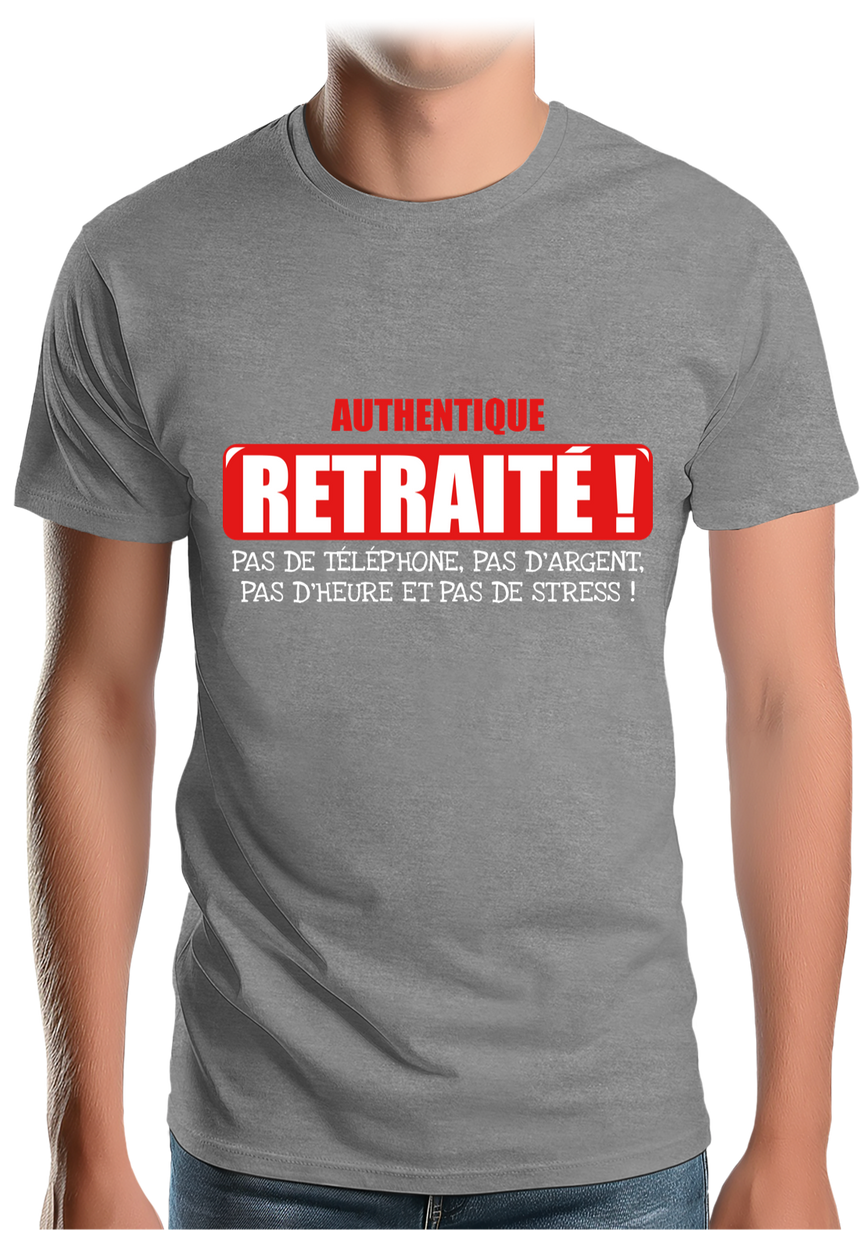 T-Shirt Homme Authentique retraité