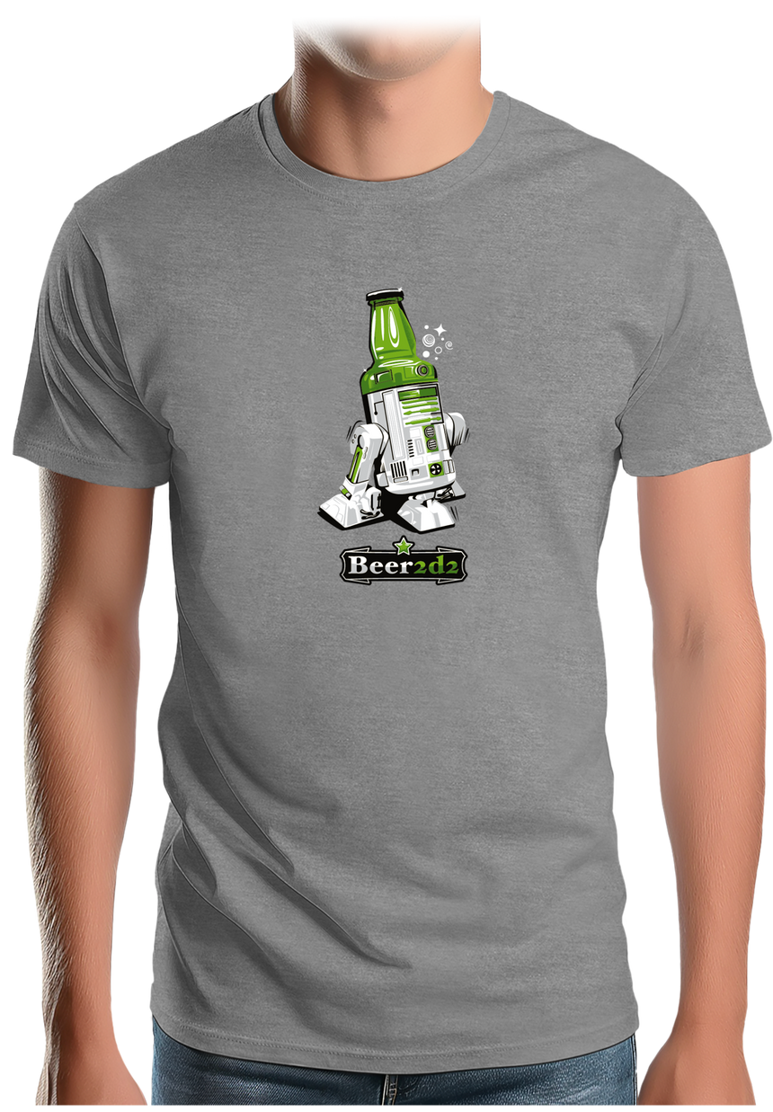 T-Shirt Homme Beer2d2 la bière contre attaque